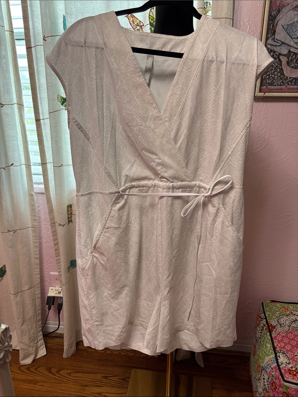 Athleta white Wrap-Style Romper